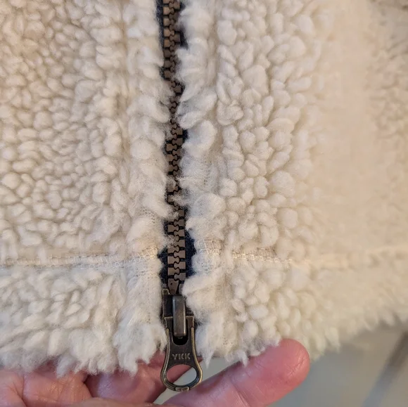 L.L. Bean Women's Cream Mountain Pile Fleece Coat 2X - Picture 2 of 8